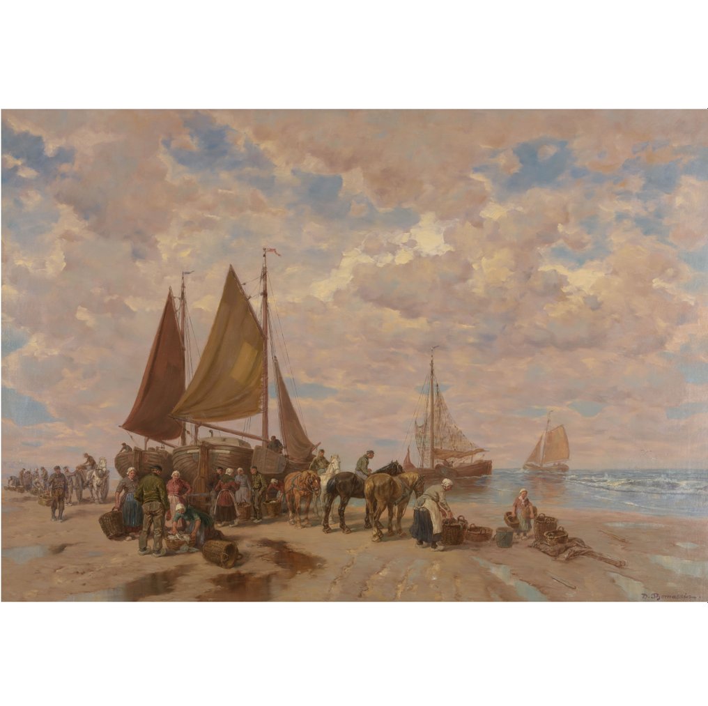 Desire Thommasin (1858-1933) - Fishing activity on the coast #2.1