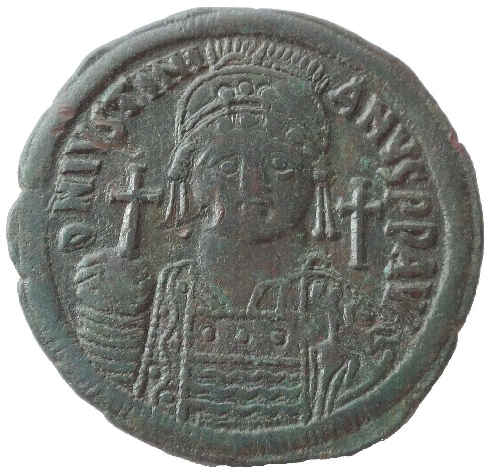 Bysantinska riket. JUSTINIAN I (527-565). Follis. Constantinople. Follis #1.1