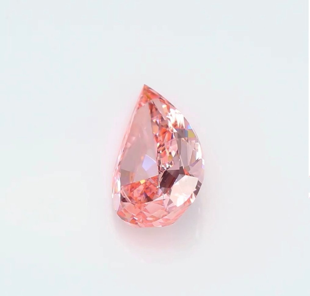 Diamant - 1.15 ct - Briljant, Peer - Kleurbehandeld, Fancy Vivid Pink - VS1 #1.2