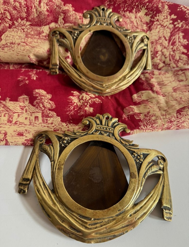 Rahmen (2)- Französisches antikes Paar, Bronze  - Bronze #1.2
