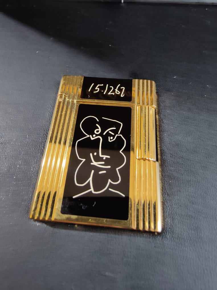 S.T. Dupont - Picasso - Briquet - Plaqué or, Laque de Chine noire #1.2