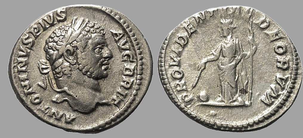 Romarriket. Caracalla (AD 198-217). Denarius Rome #1.1