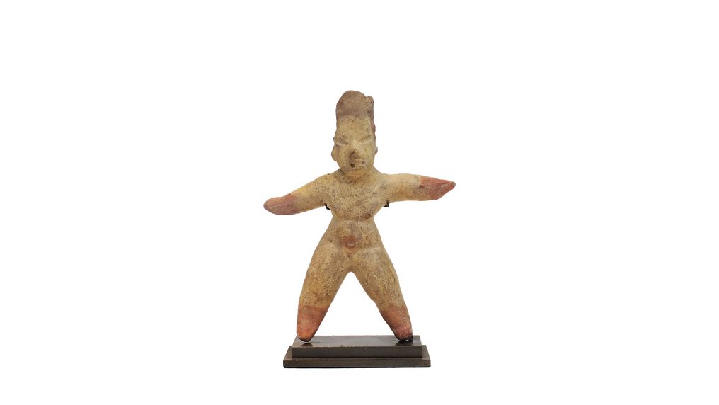 mesoamerikansk; Tlatilco Terrakotta Solid keramisk antropomorf kvindelig figur / mesoamerikansk; Tlatilco - 17.5 cm #1.1
