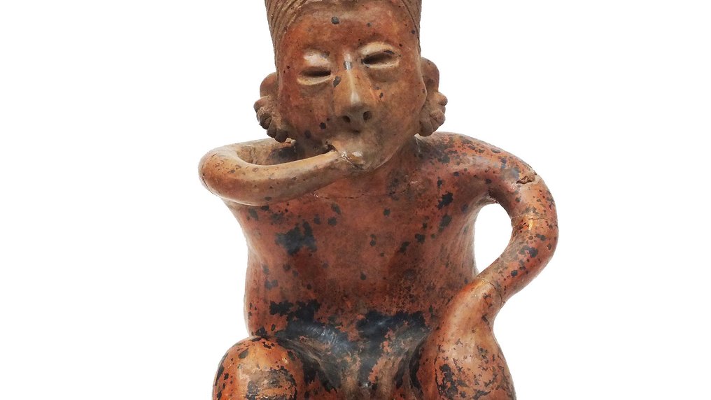 Jalisco/ Nayarit Terracotta Präkolumbianische Terrakottafigur aus der Nayarit-Kultur - 200 v. Chr. - 200 n. Chr. - 23 cm #3.1