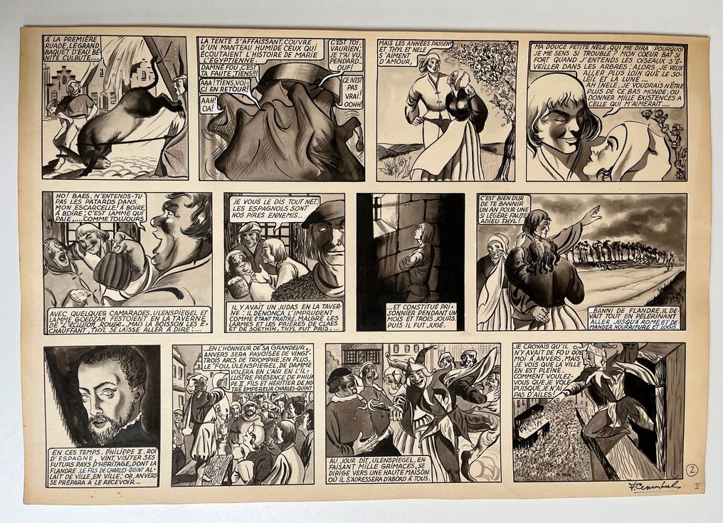 Craenhals, François - 1 Original page - La Légende de Thyl Ulenspiegel - 1949 #1.1