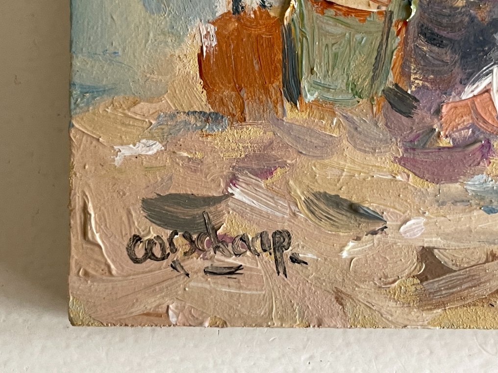 Cor Schaap (1968) - Strandgezicht met schilder #2.1
