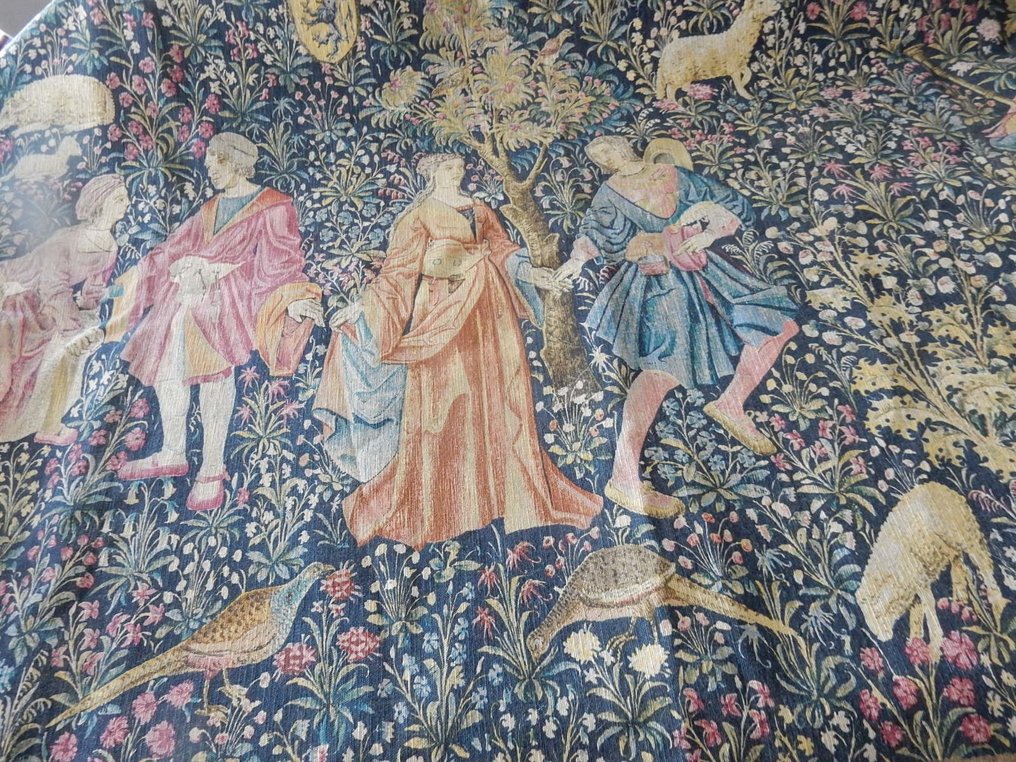 Superb and large tapestry "La Danse" 190 cm x 112 cm "Artis Flora". - Gobelin  - 1.12 m - 1.9 m #2.1