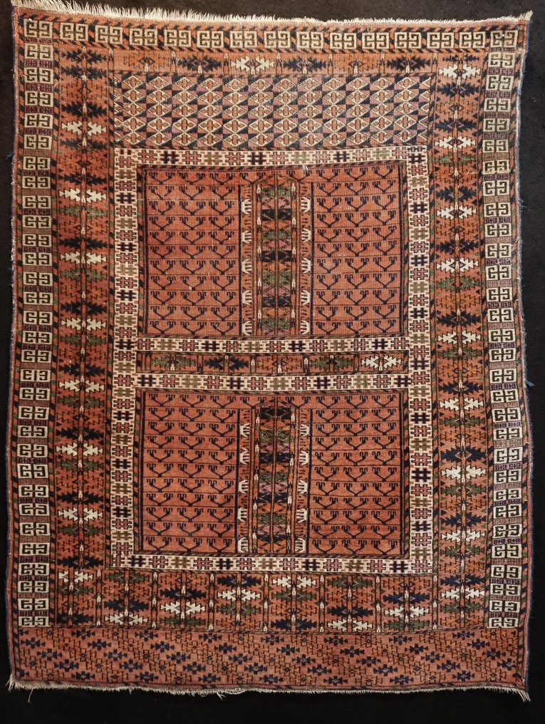 Antik turkmensk engelsk - Tæppe - 150 cm - 116 cm #1.1