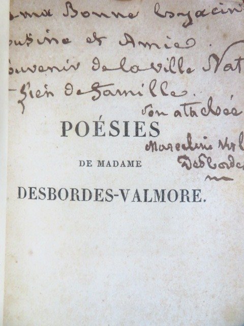 Signé; Marceline Desbordes-Valmore - Poésies de Marceline Desbordes-Valmore [Troisième édition, revue, corrigée et augmentée] - 1822 #1.1