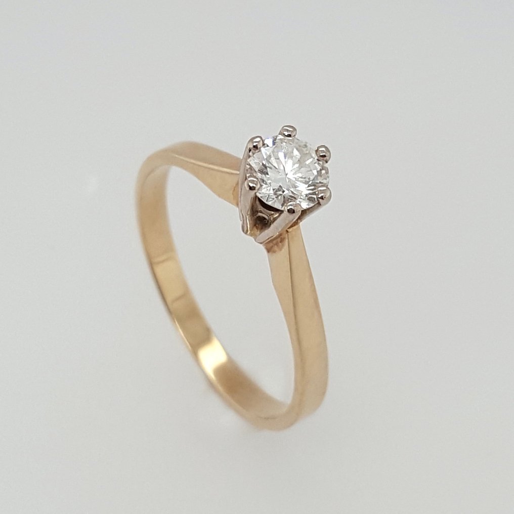 Ring - 14 karaat Geel goud, Witgoud -  0.40ct. tw. Diamant #1.1