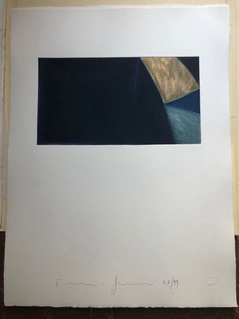 Franco Guerzoni (XX) - Bloque tallado, La stanza delle lune e delle lame - 40 cm - Papel - 2000 #2.1