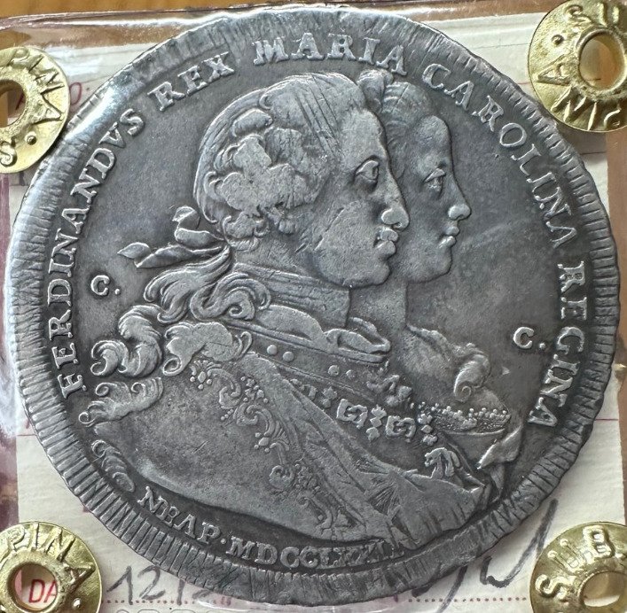 Italia, kongedømmet Napoli. Ferdinando IV di Borbone (1759-1816). Piastra da 120 Grana 1772 "Fecunditas" #1.1