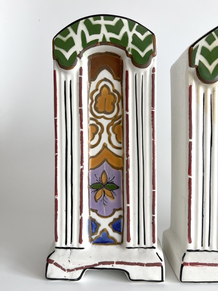 Zegar kominkowy -  Art Deco Ceramika - 1920-1930 #3.1