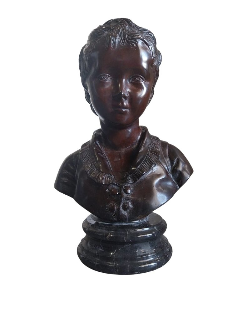Dal modello di Houdon - Bust, Alexandre Brongniart - 34 cm - Patinated bronze #1.1