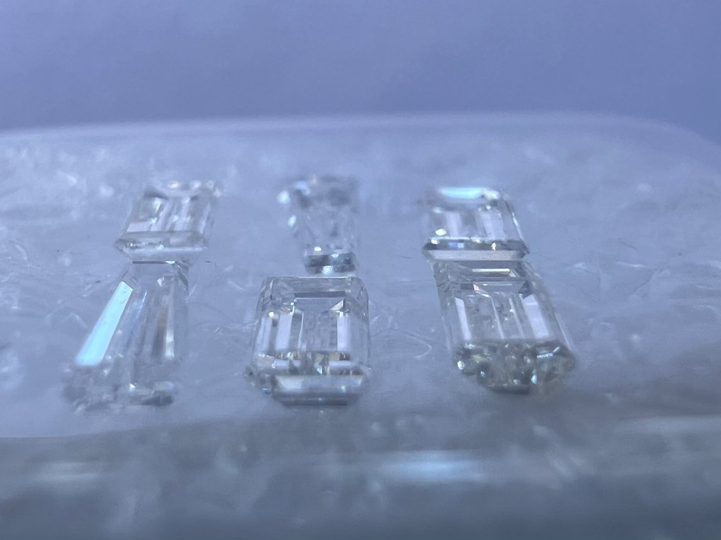 6 pcs Diamant  (Naturelle)  - 0.64 ct - SI1, VS1 - Antwerp Laboratory for Gemstone Testing (ALGT) #2.2