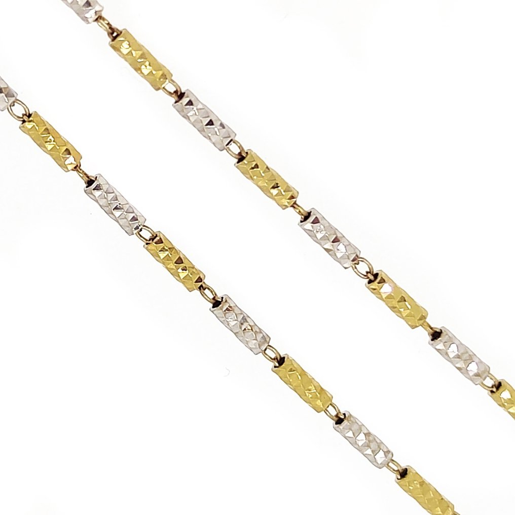 Halskette - 18 kt Gelbgold, Weißgold #1.2