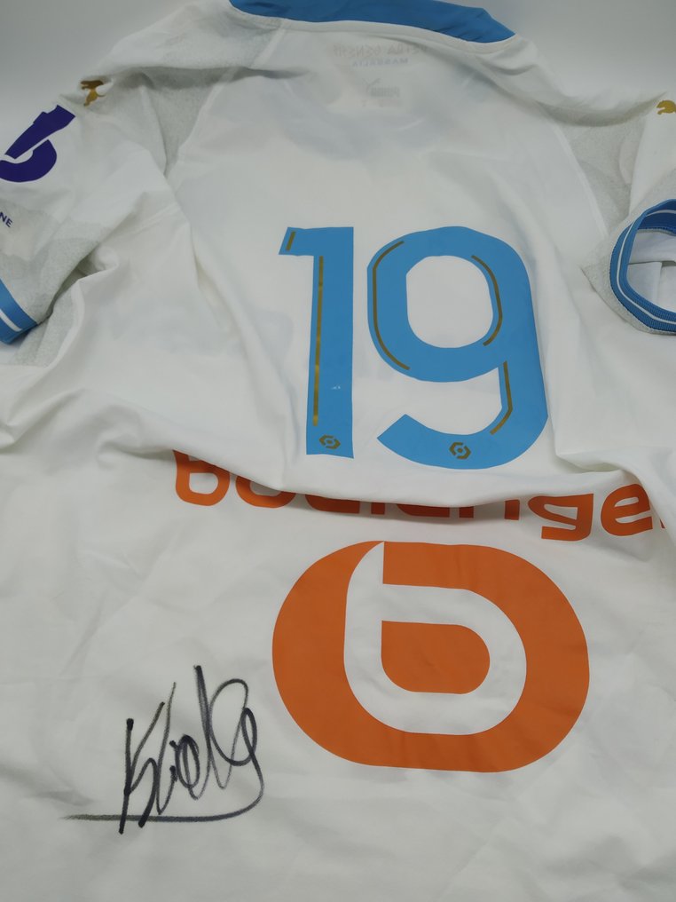 Geoffrey Kondogbia Match Worn Jersey Signed - Olympique Marseille vs Kas Eupen - Voetbalshirt #2.1