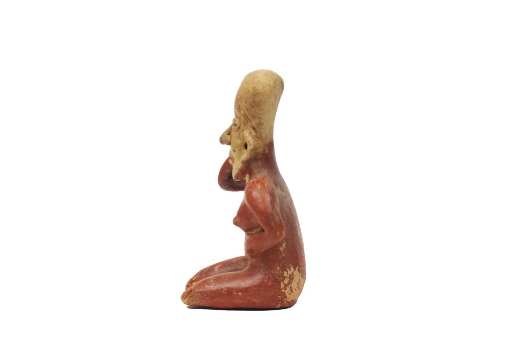 Jalisco Terracotta Sitzende weibliche Figur aus Jalisco – 200 v. Chr. – 200 n. Chr. - 18 cm #2.2