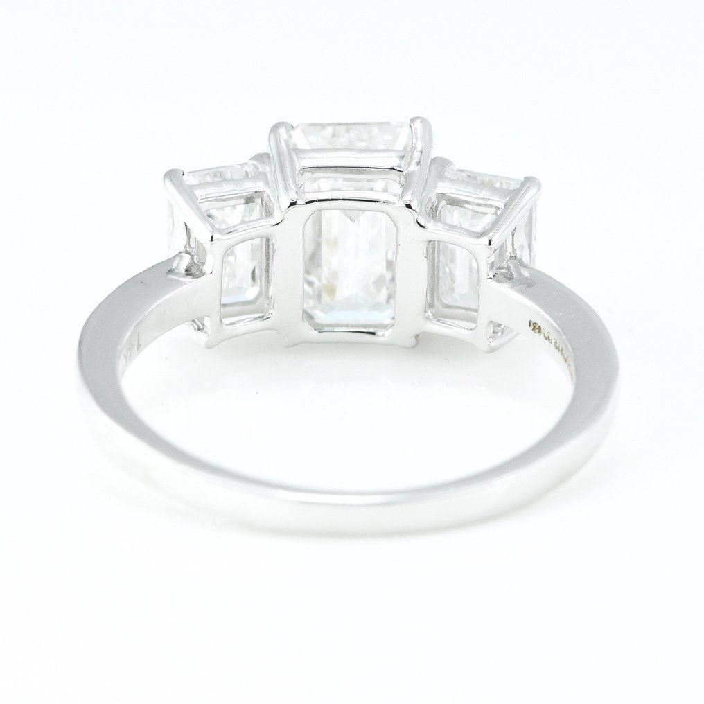 Anello - 14 carati Oro bianco -  3.42 tw. Diamante  (Coltivato in laboratorio) - Diamante #1.2