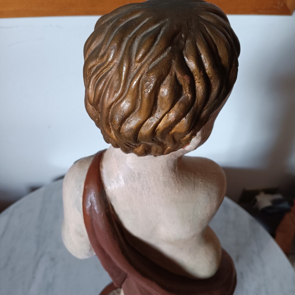 sculptuur, Putto - 50 cm - Terracotta #1.2