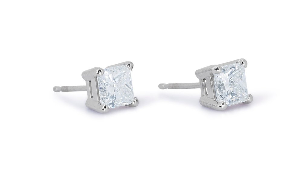 - 2.00 Total Carat Weight - - Earrings - 18 kt. White gold -  2.00 tw. Diamond  (Natural)  #2.2
