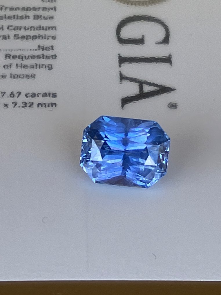 1 pcs  紫羅蘭色 藍寶石  - 7.67 ct - 美國寶石學院（Gemological Institute of America (GIA)） #3.1