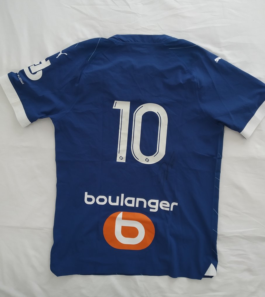 Pierre Emerick Aubameyang Match Worn Jersey Signed - Olympique Marseille vs Waalwijck - Camiseta de fútbol #1.1