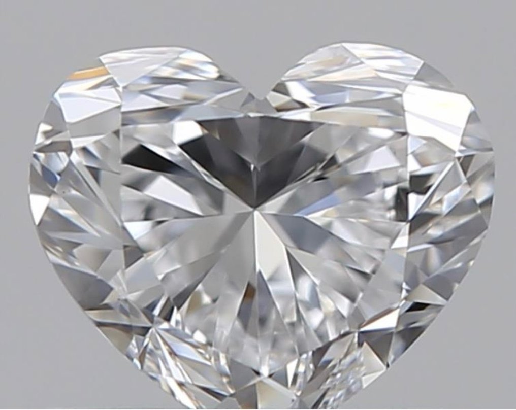 Diamond - 0.50 ct - Brilliant, Heart - D (colourless) - VVS2, Ex Ex #1.1