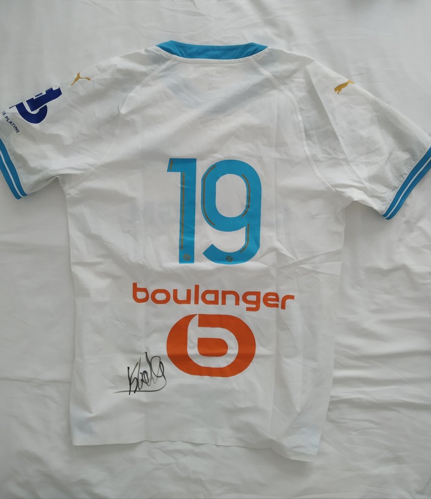Geoffrey Kondogbia Match Worn Jersey Signed - Olympique Marseille vs Kas Eupen - Voetbalshirt #1.1