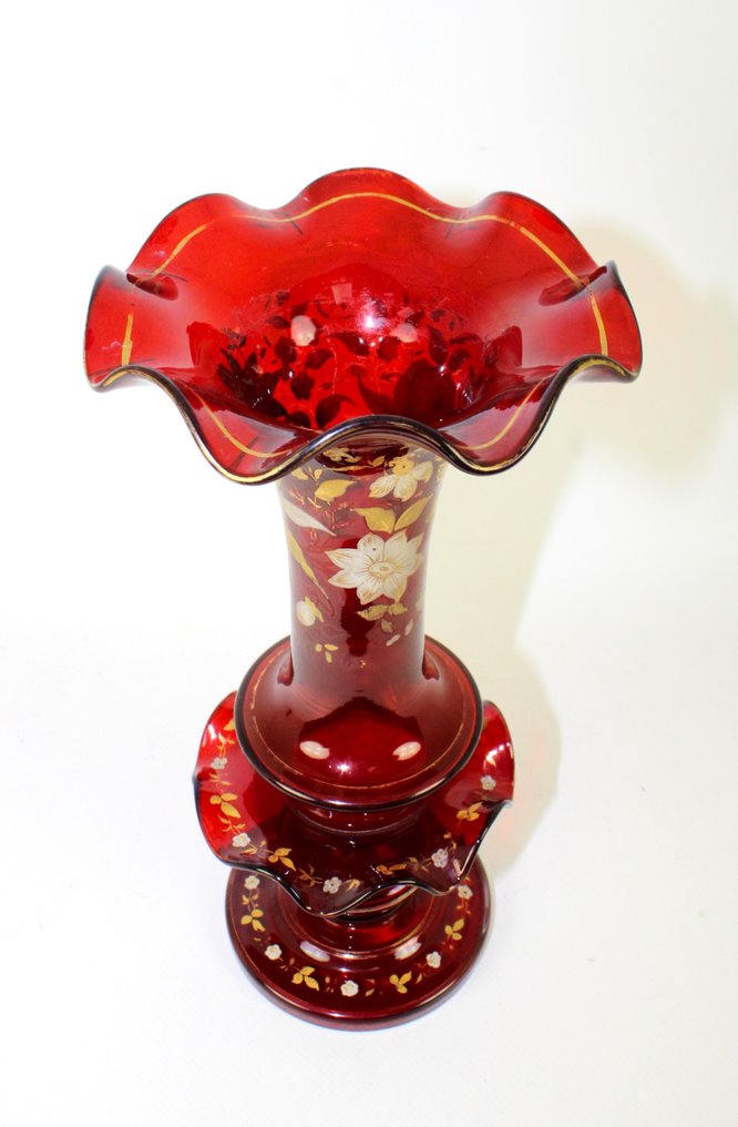 花盆 - 宝石红吹制玻璃 - 玻璃 #1.2