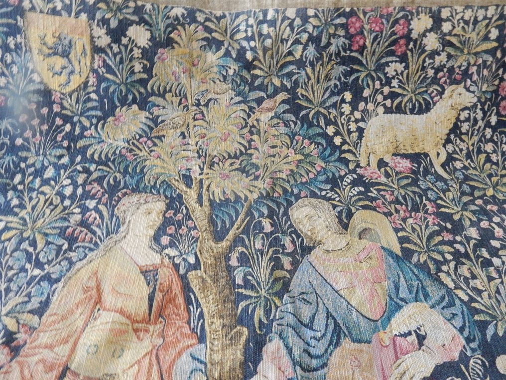 Superb and large tapestry "La Danse" 190 cm x 112 cm "Artis Flora". - Gobelin  - 1.12 m - 1.9 m #2.2