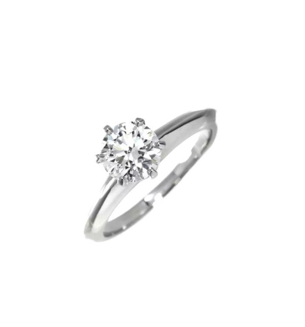 Tiffany & Co. - Pierścionek Tiffany & Co. Okrągły platynowy pierścionek zaręczynowy z diamentem 1,08 karata F/VS2 -  1.08ct. tw. Diament  (Naturalny) #1.2