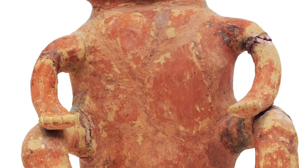 Präkolumbianisch Terracotta Antike präkolumbische Quimbaya-Keramik, abstrakte Figur, ca. 800 bis 1000 n. Chr. - 21 cm #3.1