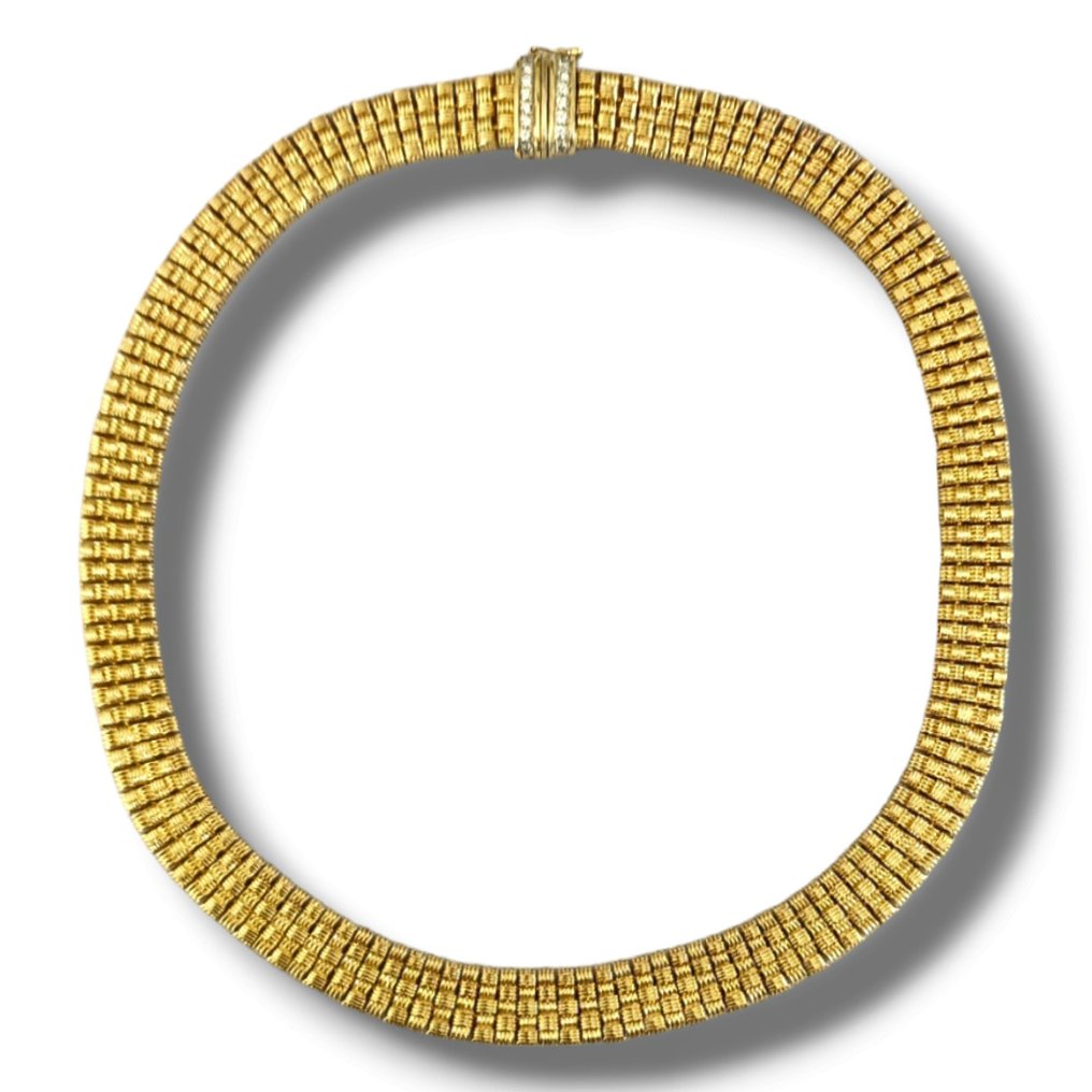 Halsband med hänge - 18 kt Gult guld -  2.16ct. tw. Diamant #2.3