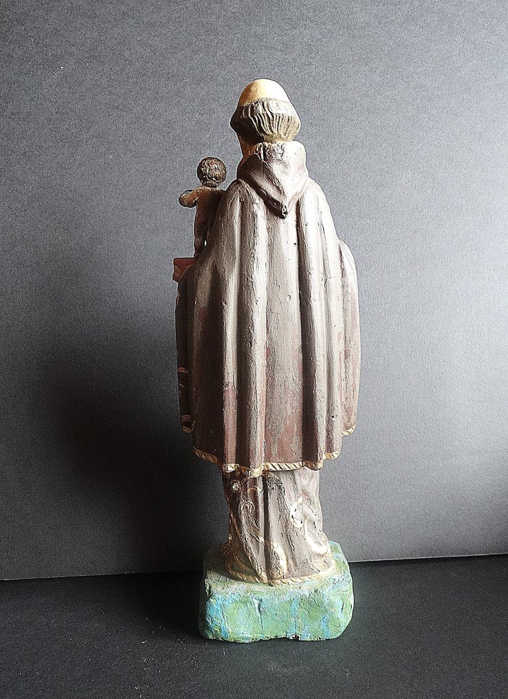 Sankt Antonius med Jesusbarnet - Antik - Trä - 1850-1900 #2.1
