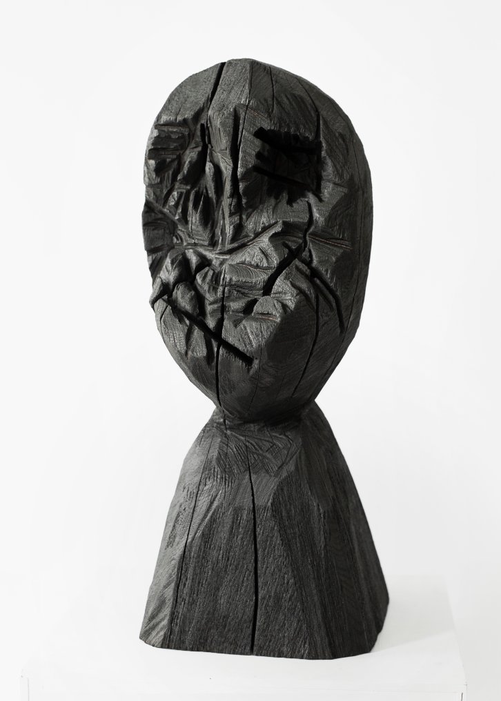 Ros Khavro - Sculptură, Pretending to be a human - Large, Unique, Signed - 70 cm - Lemn - 2023 #2.1