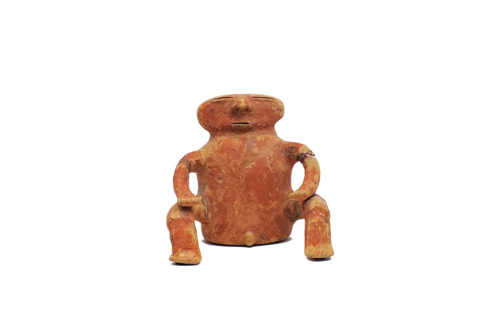 Præcolumbiansk Terrakotta Oldtidens præcolumbianske Quimbaya Keramik Abstrakt Figur, Ca. 800 til 1000 e.Kr. - 21 cm #2.1