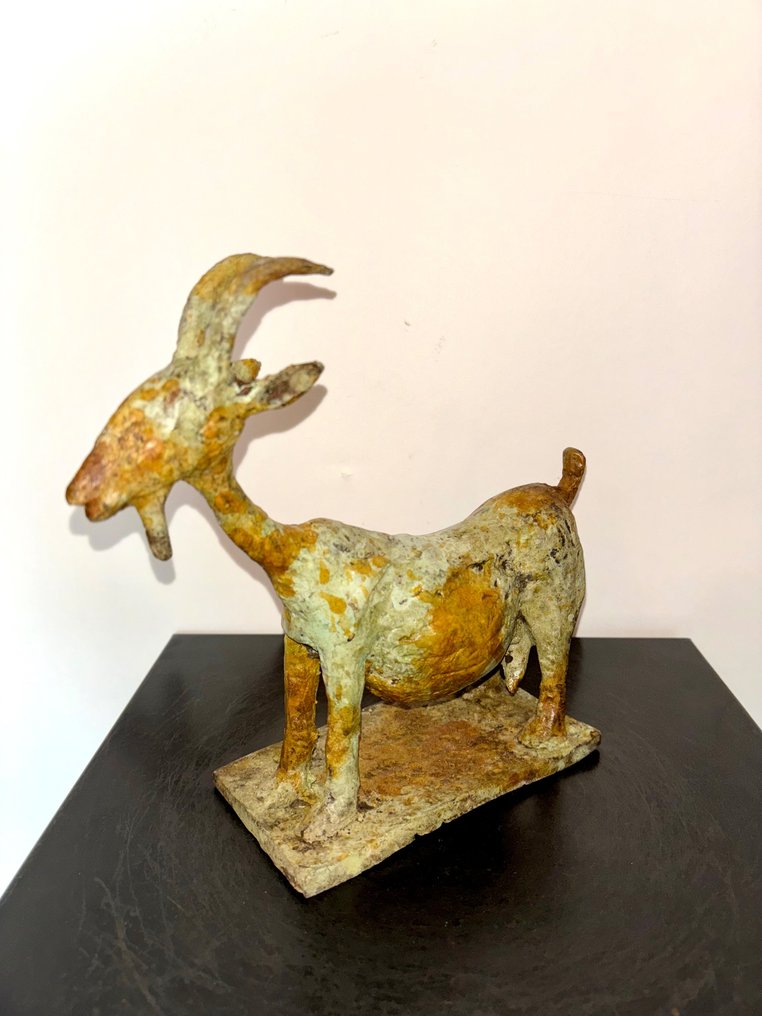 Abdoulaye Derme - Sculptură, Biquette - 21 cm - Bronz #2.1