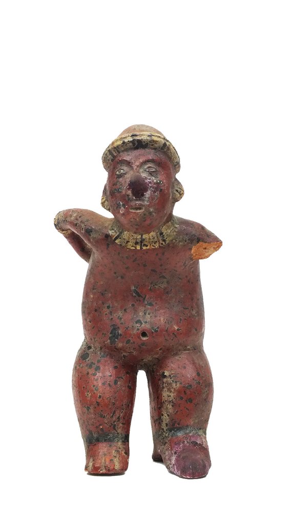 纳亚里特州 Terracotta 前哥伦布时期陶器武士雕像，约公元 300 至 600 年。 - 25 cm #1.2