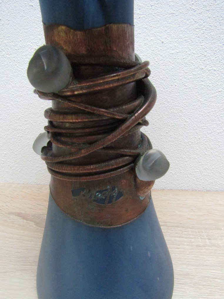 Vasile Tubi Vadan - Vase -  (H. 38 cm)  - Copper, Glass #1.2