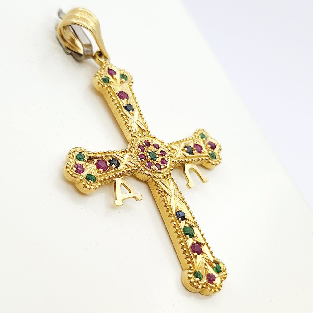 Pendant - 18 kt. Yellow gold Ruby #1.2