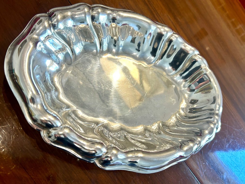 Tafelmiddenstuk - Zilveren middenstuk met golvende randen  - Zilver #1.2