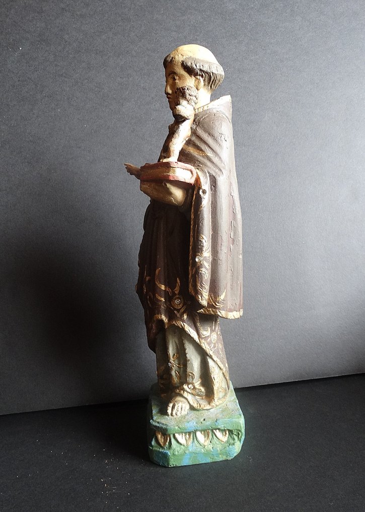 Sankt Antonius med Jesusbarnet - Antik - Trä - 1850-1900 #1.2