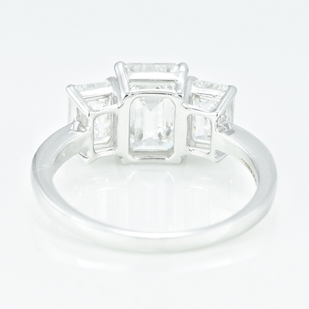 戒指 - 14K包金 白金 -  3.39ct. tw. 钻石  (实验室培育) - 钻石 #1.2