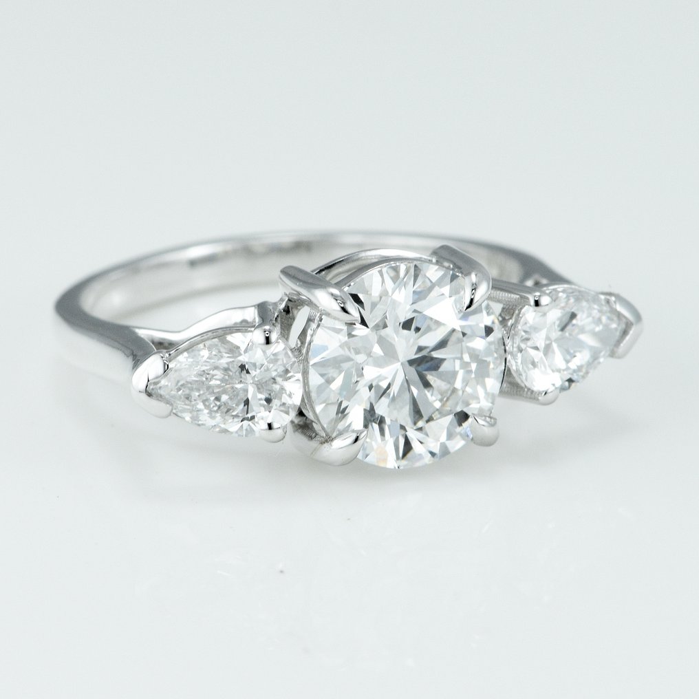 Ring - 14 karaat Witgoud -  2.65ct. tw. Diamant  (Lab-grown) - Diamant #2.1
