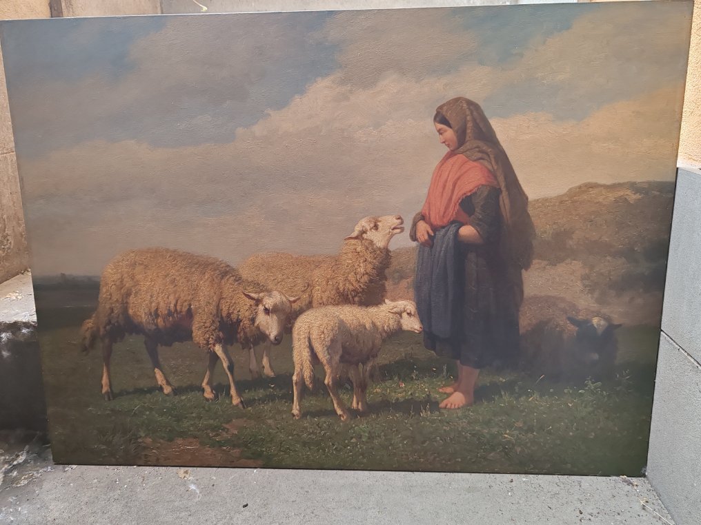 Louis Robbe (1806-1887) - Pastore e pecore #2.1