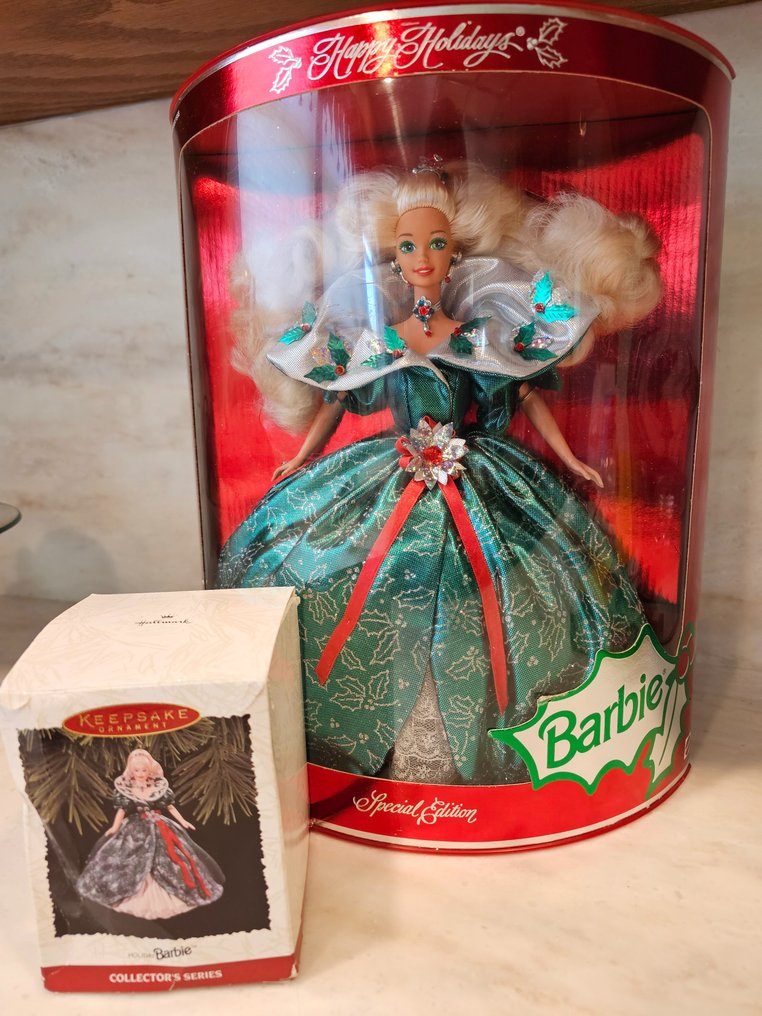 Mattel  - Barbie dukke 1995 Happy Holidays Special Edition with keepsake ornament #1.1