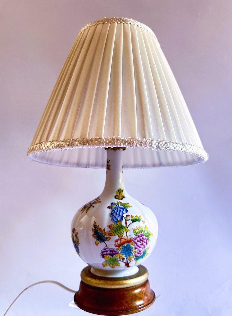 Herend - Tischlampe - Hergestellt nach dem Muster von Königin Victoria. - Porzellan #1.2