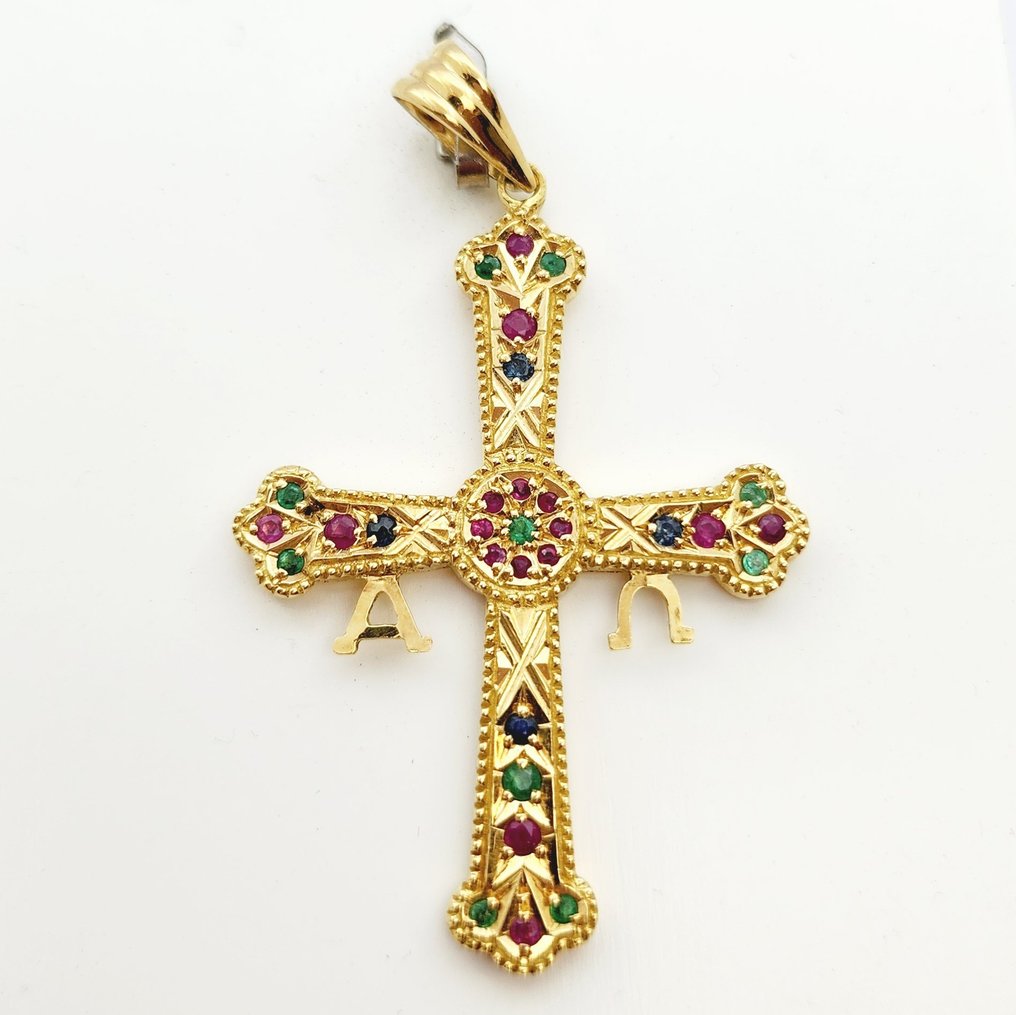 Pendant - 18 kt. Yellow gold Ruby #1.1