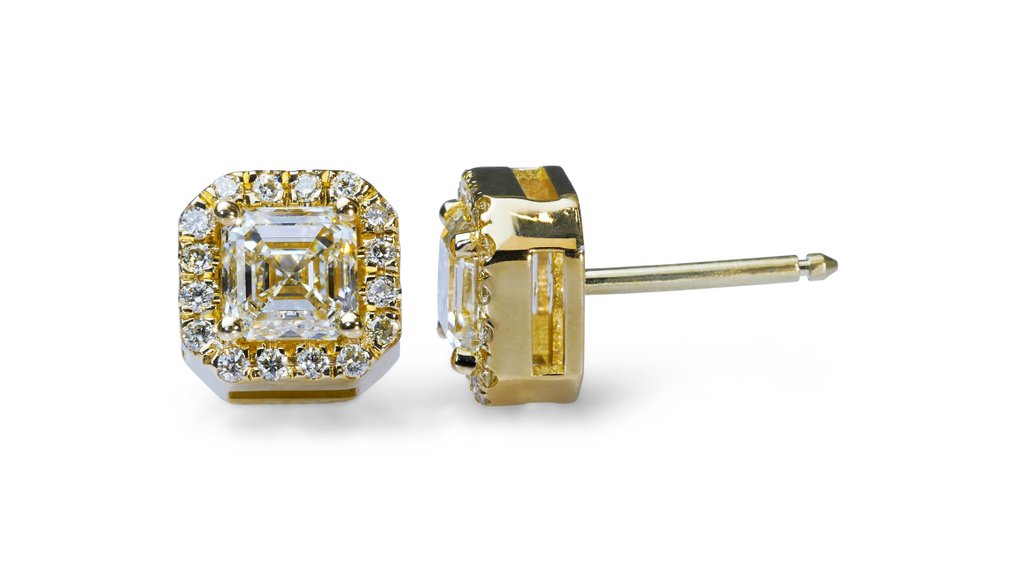 - 1.74 Total Carat Weight - - Orecchini - 18 carati Oro giallo -  1.74ct. tw. Diamante  (Naturale) - Diamante #2.1